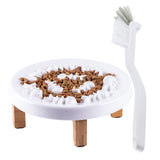 best cat slow feeder with brush