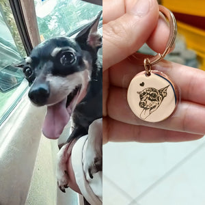 Custom Pet Portrait Tag