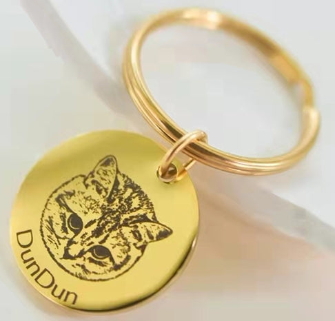 Custom Pet Portrait Tag